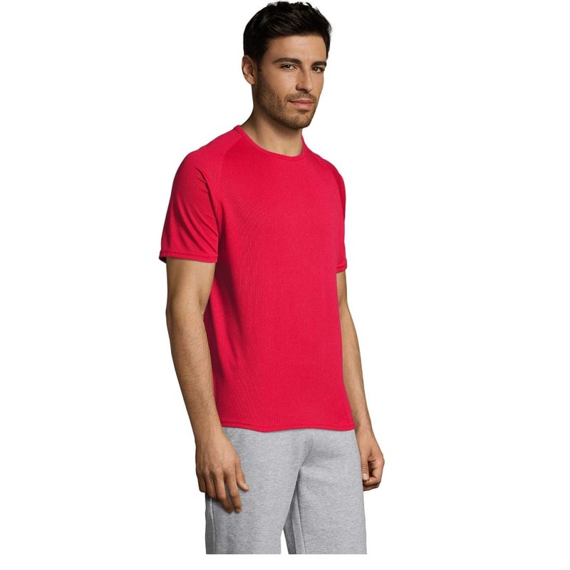 Sols Mens Sporty Short Sleeve Performance T-shirt (red)