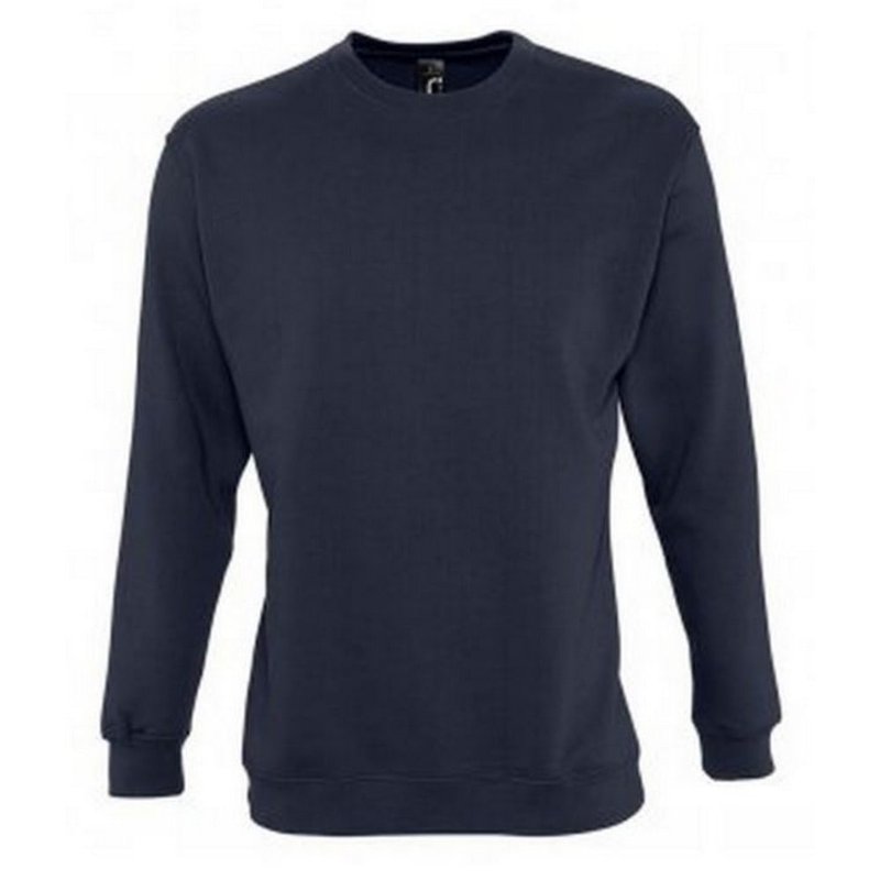 Sols Mens Supreme Plain Cotton Rich Sweatshirt (navy) In Blue