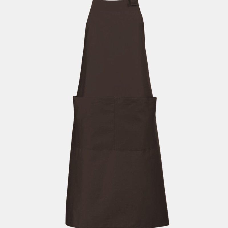 Sols Unisex Gala Long Bib Apron / Barwear (chocolate) (one Size) (one Size) (one Size) In Brown
