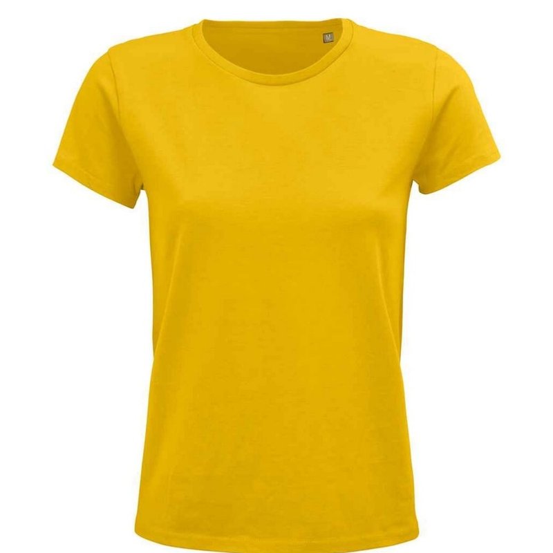 Sols Womens/ladies Crusader Organic T-shirt In Gold