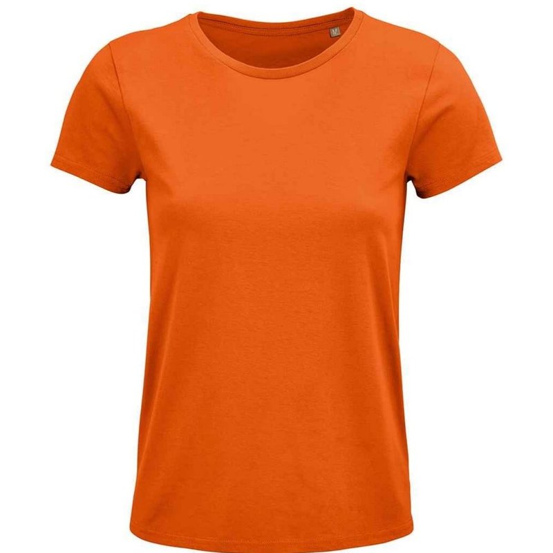 Sols Womens/ladies Crusader Organic T-shirt In Orange