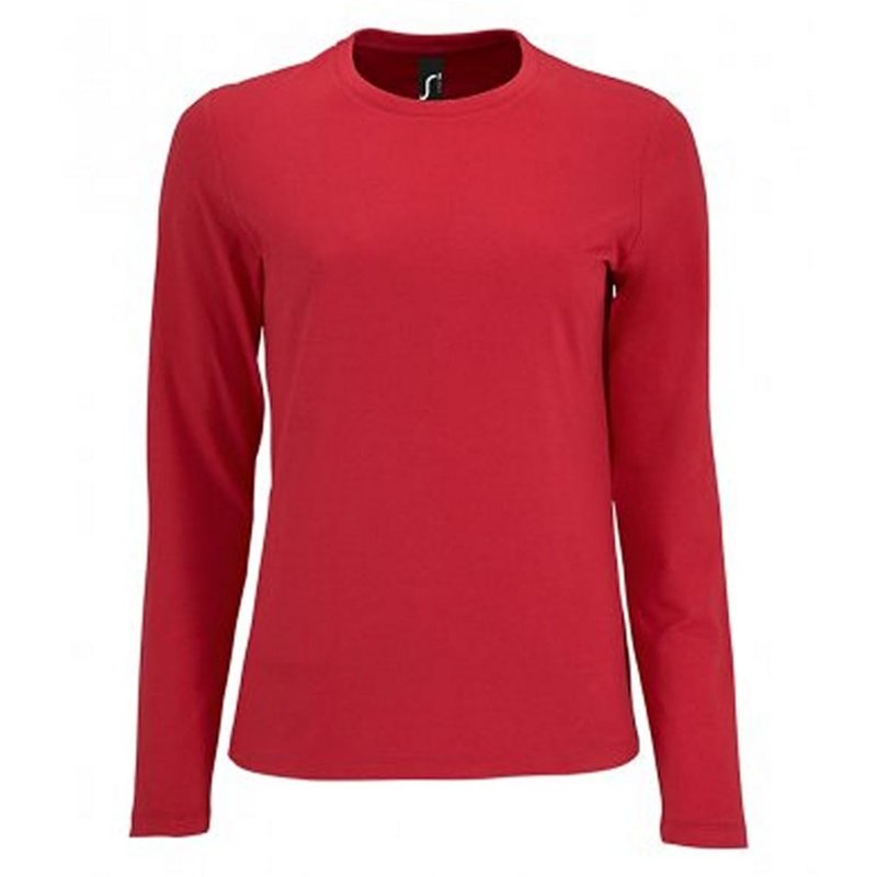 Sols Womens/ladies Imperial Long Sleeve T-shirt (red)