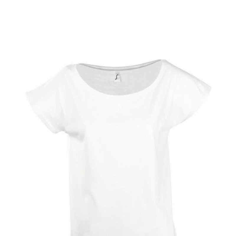 Sols Womens/ladies Marylin Long Length T-shirt (white)