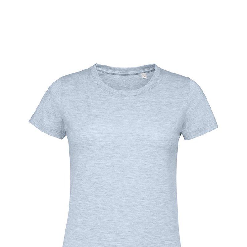 Sols Womens/ladies Regent Fit T-shirt (heather Sky) In Blue