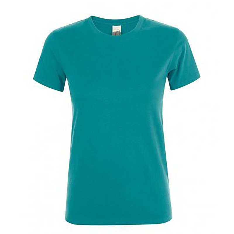 Sols Womens/ladies Regent Short Sleeve T-shirt (duck Blue)