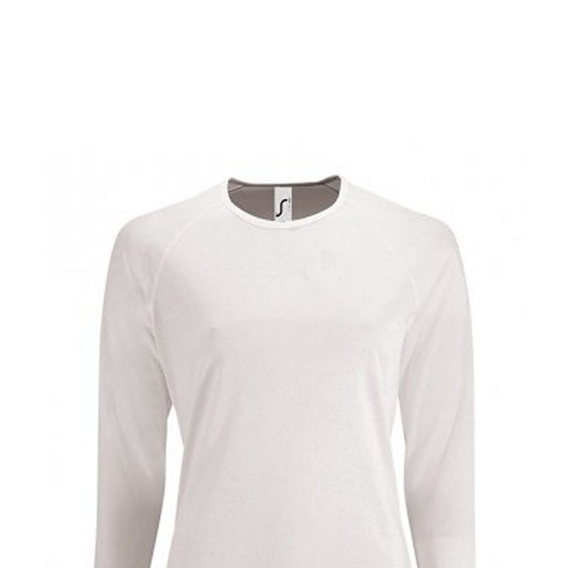 Sols Womens/ladies Sporty Long Sleeve Performance T-shirt (white)