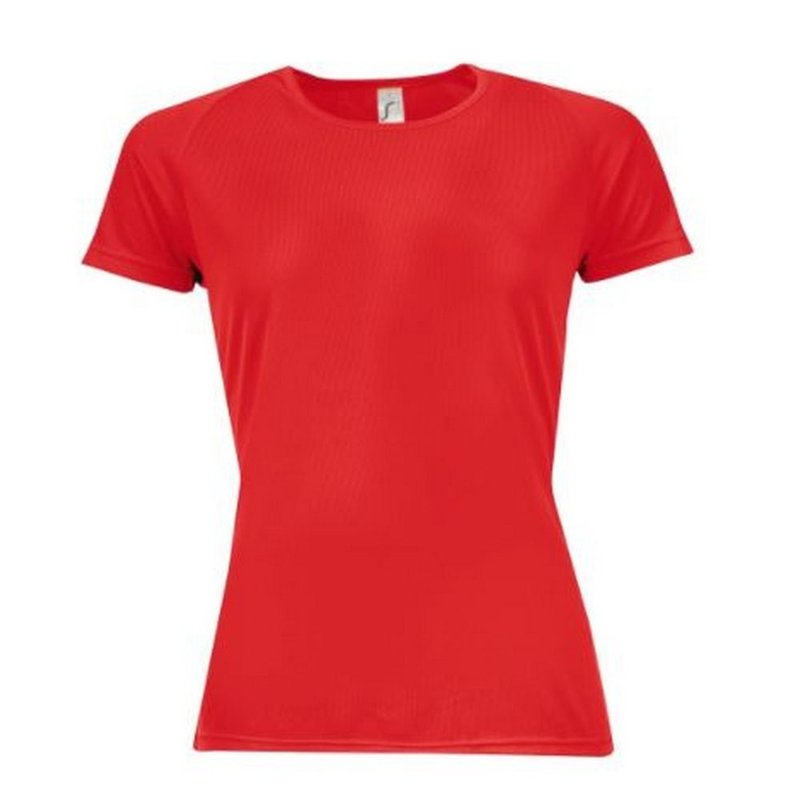 Sols Womens/ladies Sporty Short Sleeve T-shirt (red)