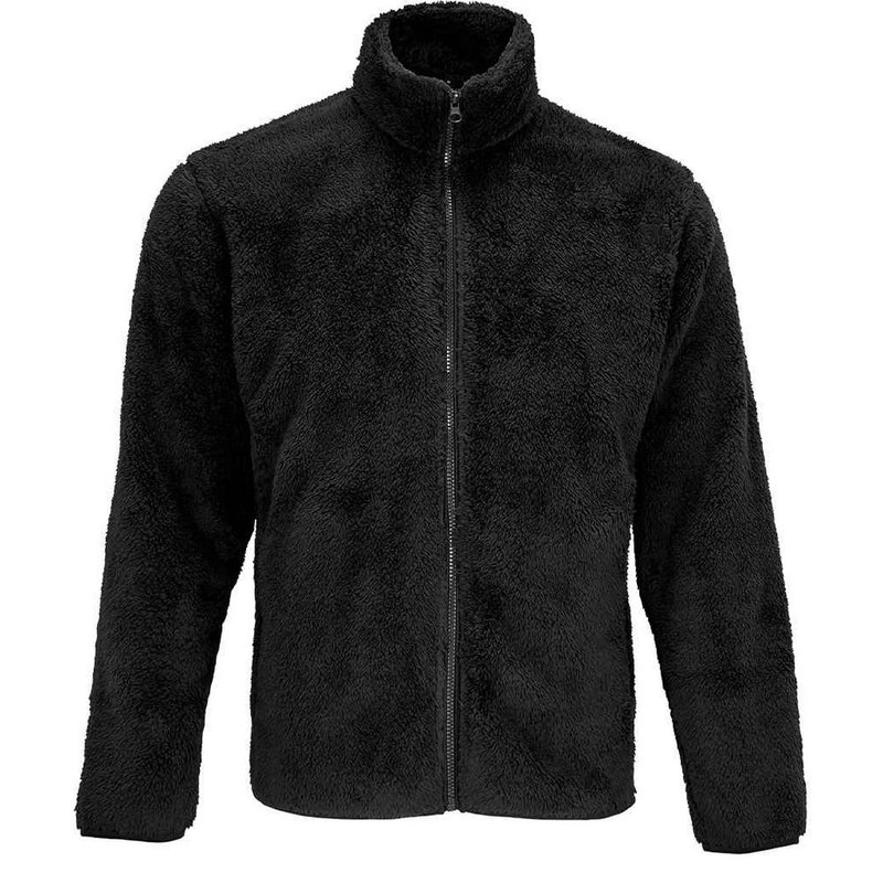 Sols Unisex Adult Finch Fluffy Jacket In Black