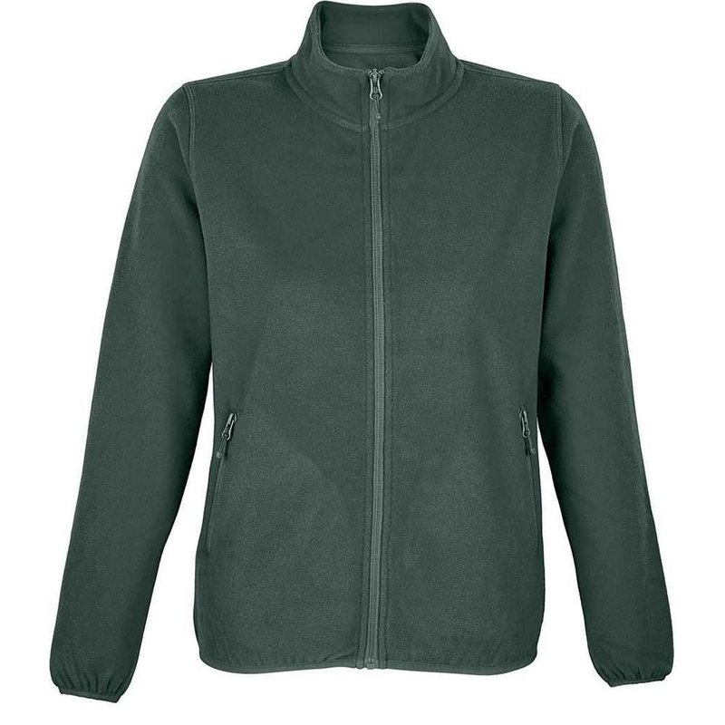Sols Womens/ladies Factor Microfleece Recycled Fleece Jacket In Green