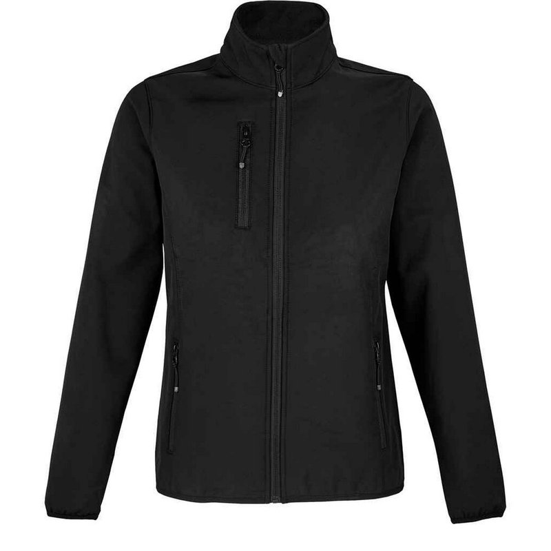 Sols Womens/ladies Falcon Softshell Recycled Soft Shell Jacket In Black