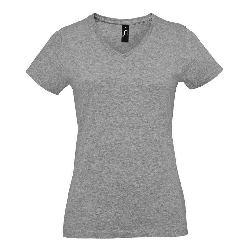 Sols Womens/ladies Imperial V Neck T-shirt In Grey