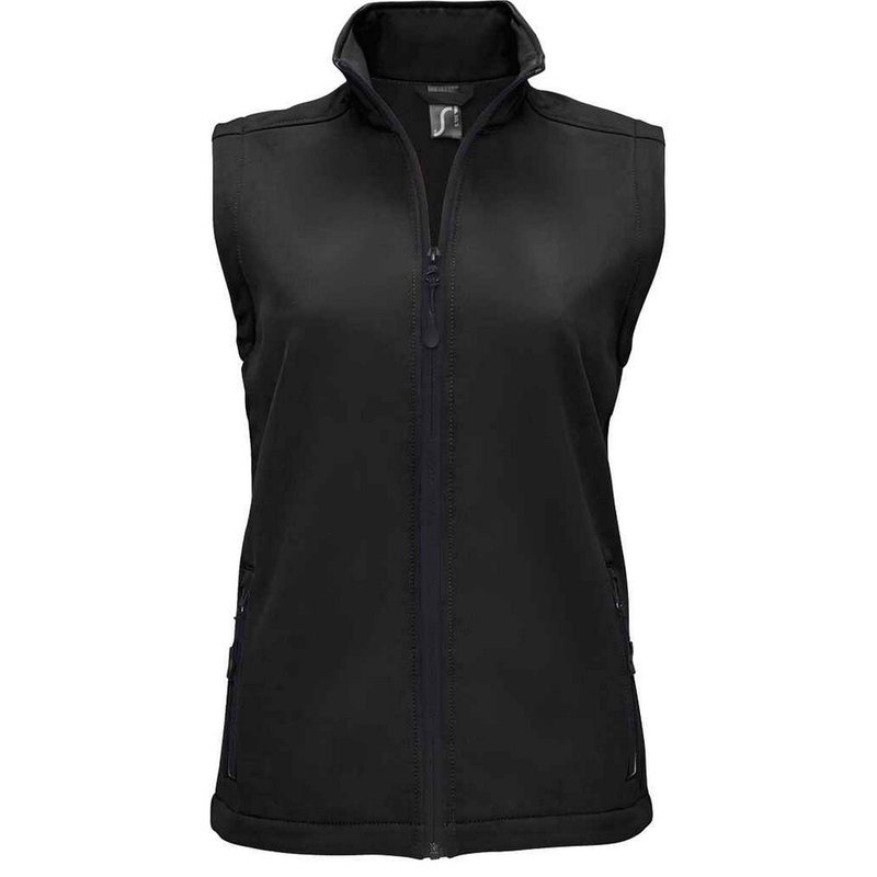 Sols Womens/ladies Race Softshell Vest In Black
