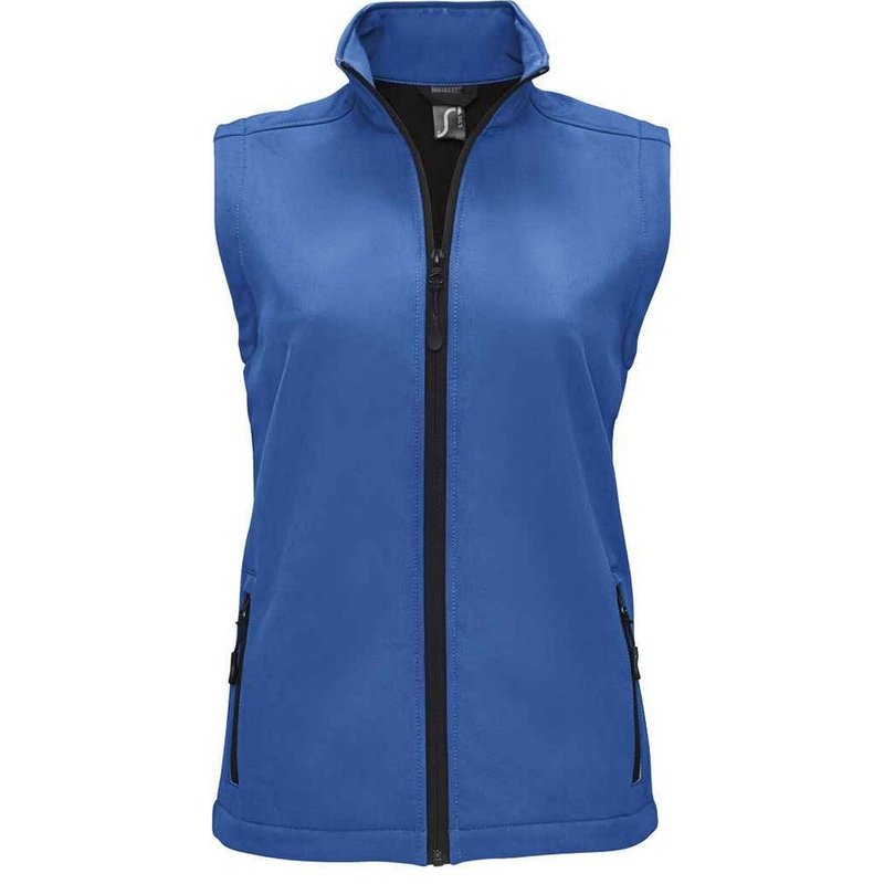 Sols Womens/ladies Race Softshell Vest In Blue