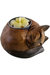 Curled Cat Nightlight Holder - One Size - Brown