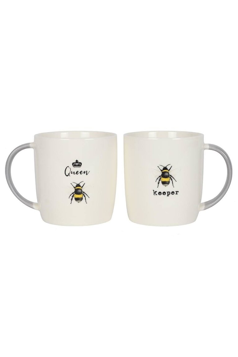 Something Different Queen and Keeper Mug Set (White) (One Size) - White