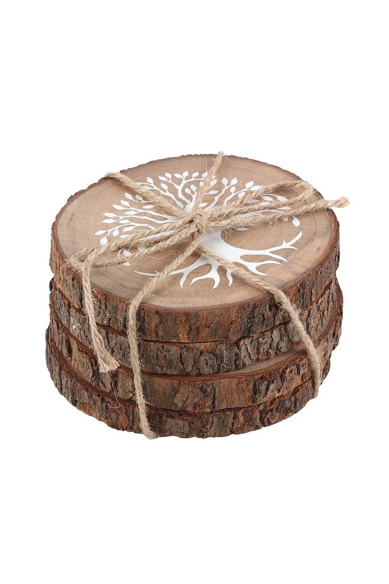 Something Different Tree Of Life Coaster Set - Brown