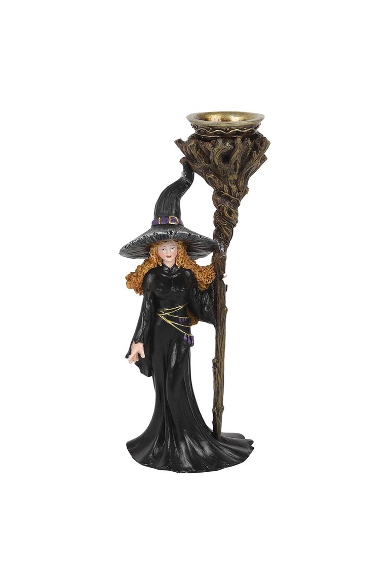 Something Different Witch With Staff Backflow Incense Burner (Black/Brown) (One Size) - Black/Brown
