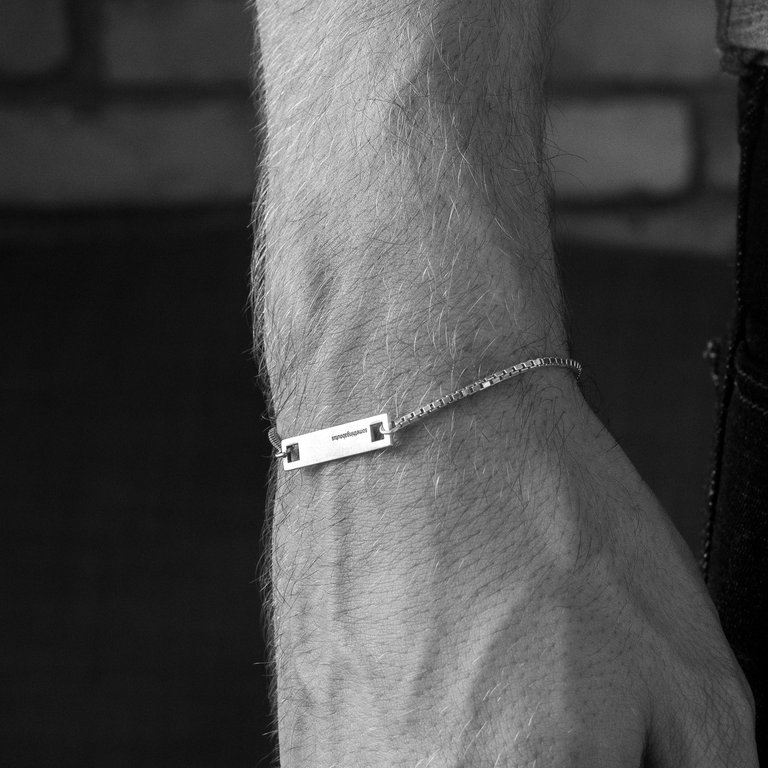 Level Bracelet Brushed Silver