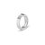 Ridged Edge Ring Polished Silver / Vertical Line - Silver