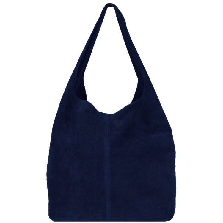 Sostter Navy Soft Suede Leather Hobo Shoulder Bag | Brxyd In Blue