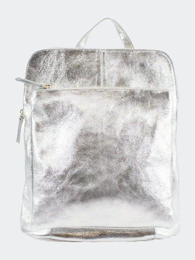 Sostter Silver Convertible Metallic Leather Pocket Backpack product