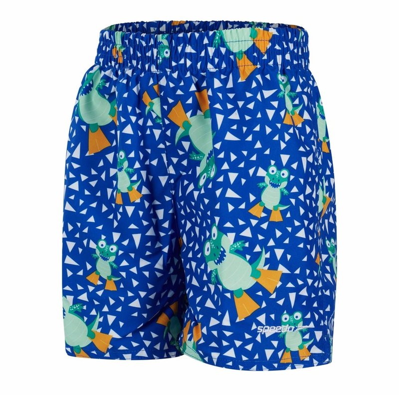 Speedo Childrens/kids Corey Croc Swim Shorts In Blue
