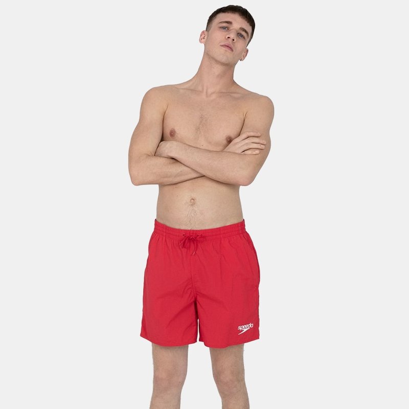 Shop Speedo Mens Essentials 16 Swim Shorts In Red