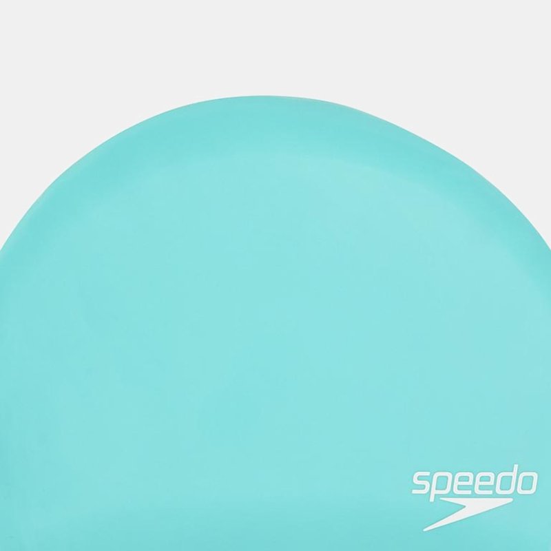 Speedo Unisex Adult Long Hair Silicone Swim Cap In Green