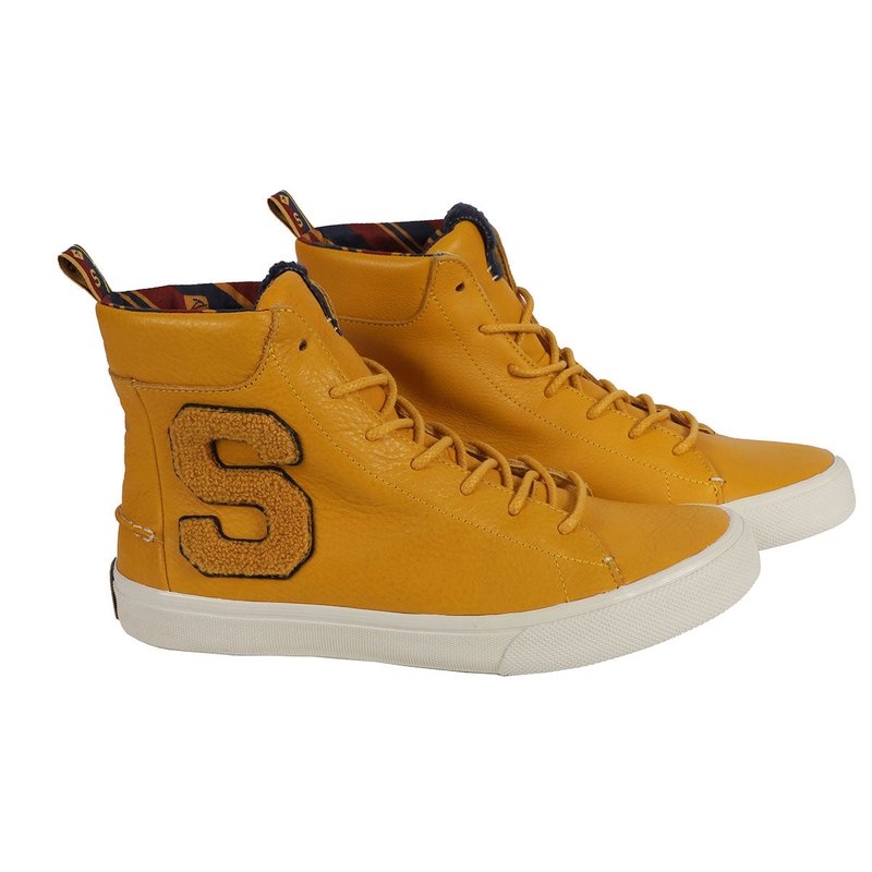 Sperry Men's Striper Ii High Top 85th Anniversary Shoes In Yellow