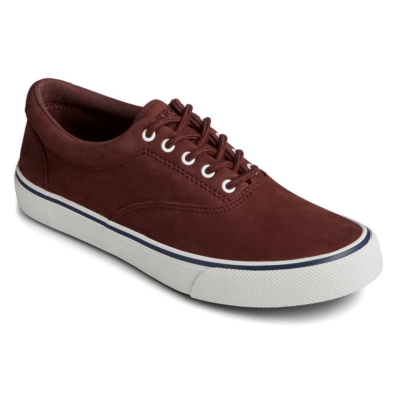 Sperry Men's Vulcanized Striper Ii Cvo Washable Shoes In Red