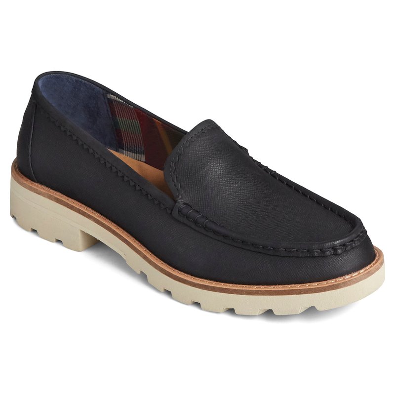 Sperry Women's A/o Lug Loafer Galway Leather Shoes In Black