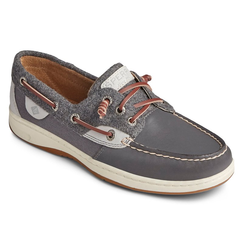 Shop Sperry Women's Rosefish Wool Boat Shoes In Grey