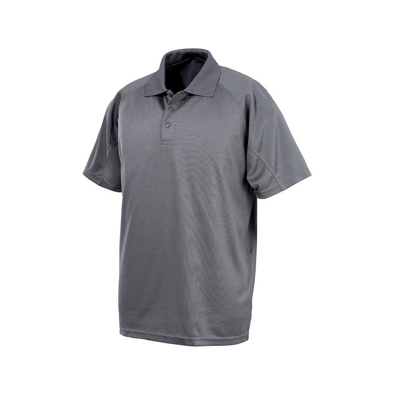 Spiro Impact Mens Performance Aircool Polo T-shirt (gray) In Grey
