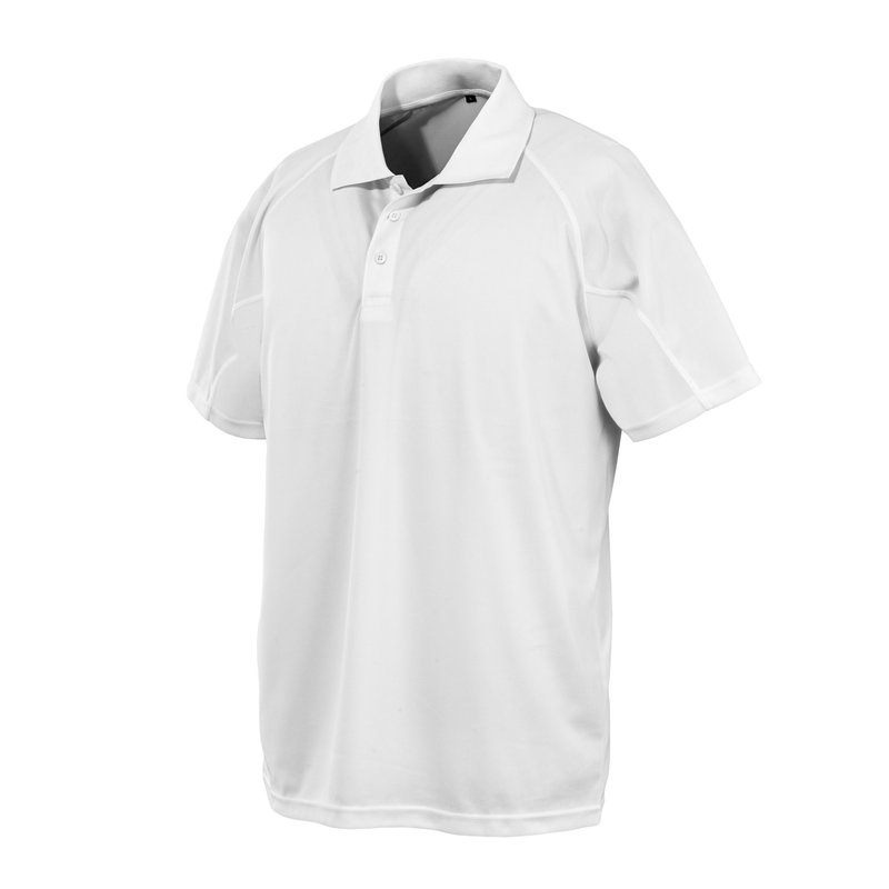 Spiro Impact Mens Performance Aircool Polo T-shirt (white)