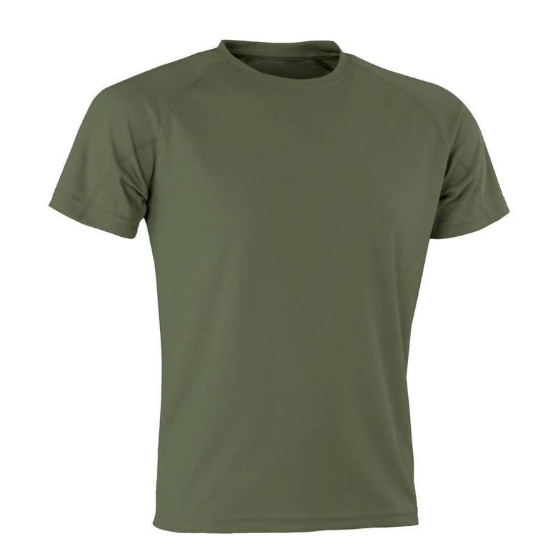 Spiro Mens Aircool T-shirt (combat) In Green