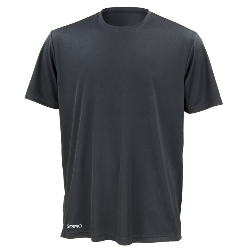 Spiro Mens Quick-dry Sports Short Sleeve Performance T-shirt (black)