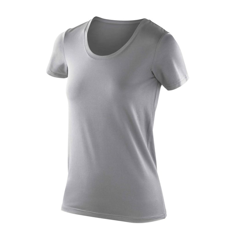 Spiro Womens/ladies Impact Softex Short Sleeve T-shirt (cloudy Gray) In Grey