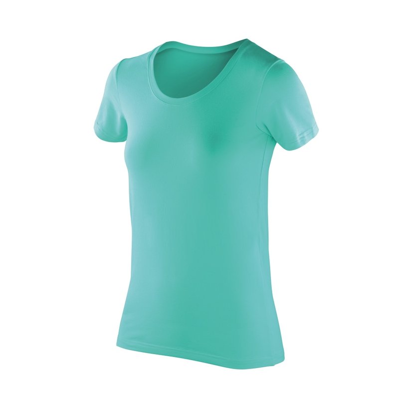 Spiro Womens/ladies Impact Softex Short Sleeve T-shirt (peppermint) In Blue