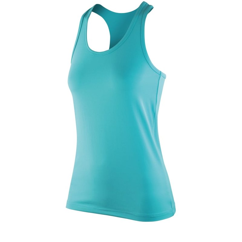 Spiro Womens/ladies Impact Softex Sleeveless Fitness Tank Top (peppermint) In Blue