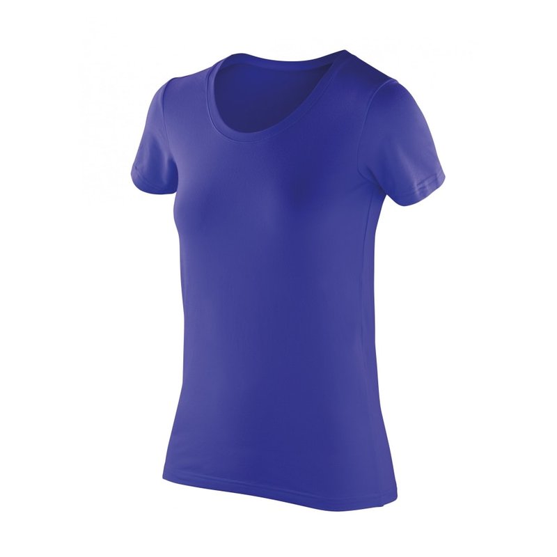 Spiro Womens/ladies Softex Super Soft Stretch T-shirt (sapphire) In Blue