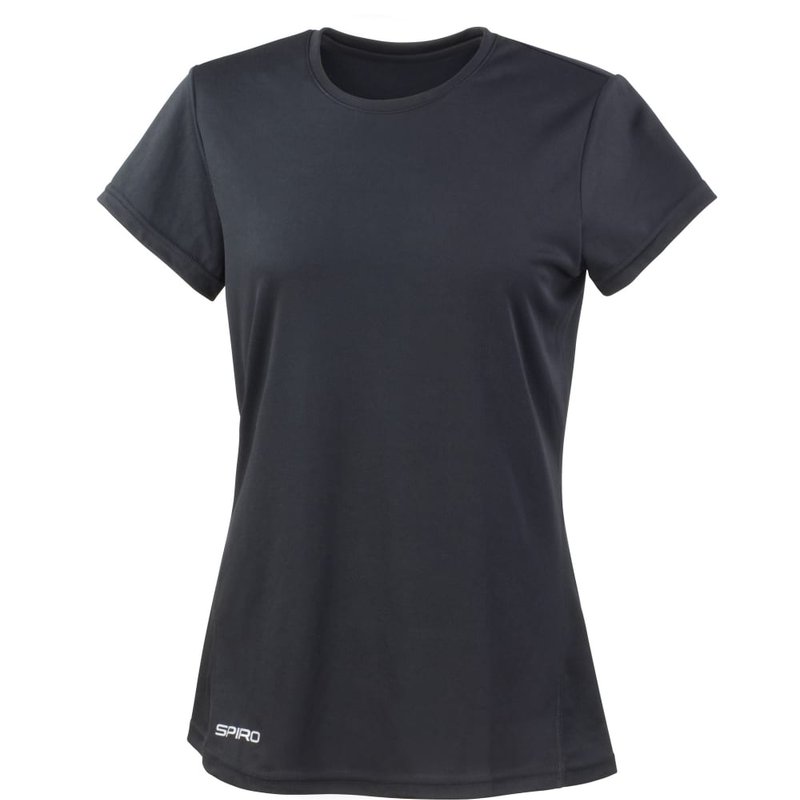 Spiro Womens/ladies Sports Quick-dry Short Sleeve Performance T-shirt (black)