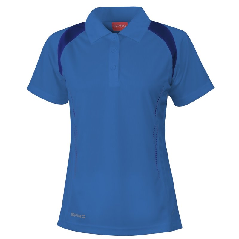 Spiro Womens/ladies Sports Team Spirit Performance Polo Shirt (royal/navy) In Blue