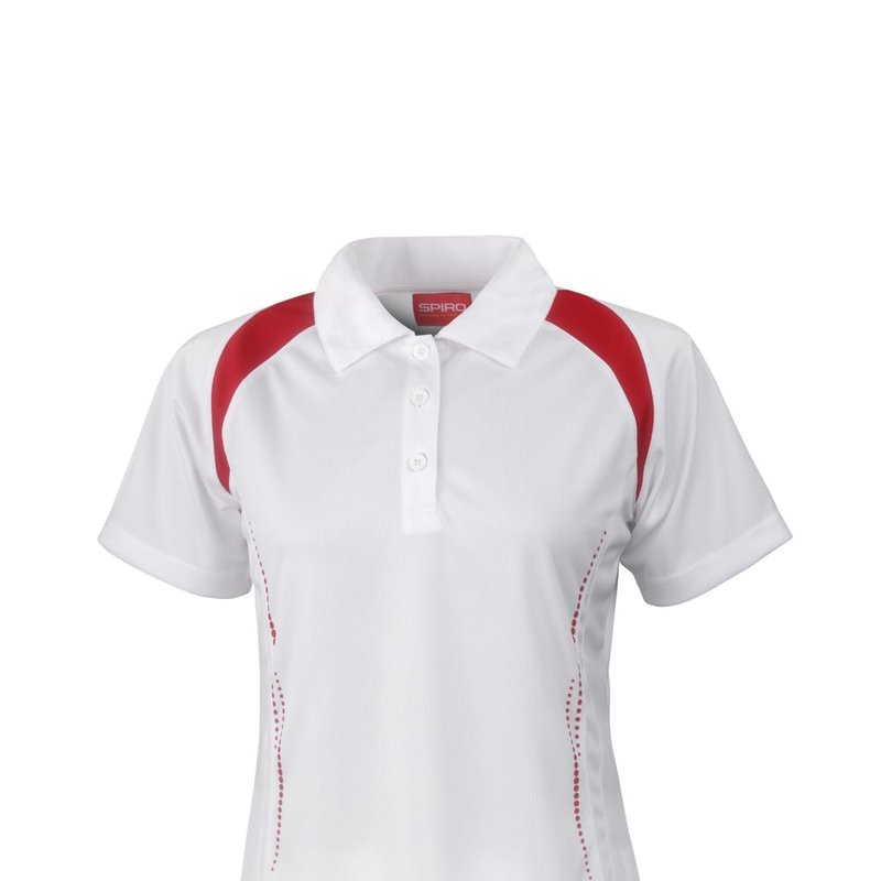 Spiro Womens/ladies Sports Team Spirit Performance Polo Shirt In White