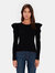 Puff Sleeve Sweater - Black