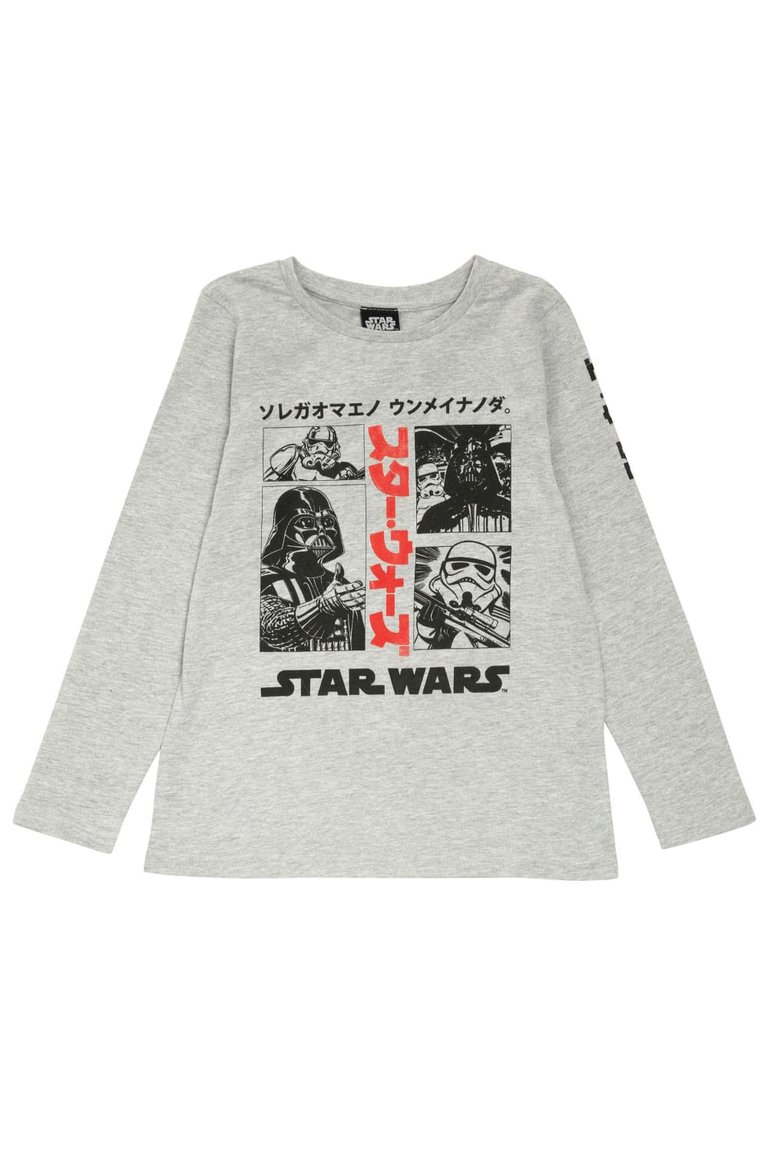Star Wars Girls It Is Your Destiny Japanese Long-Sleeved T-Shirt (Gray) - Gray