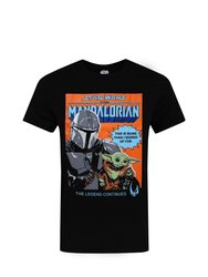 Star Wars Mens Baby Yoda Poster T-Shirt (Black) - Black