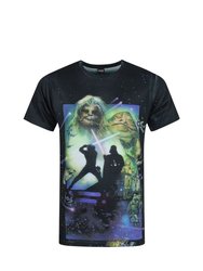 Star Wars Mens Return Of The Jedi Sublimation T-Shirt (Black) - Black