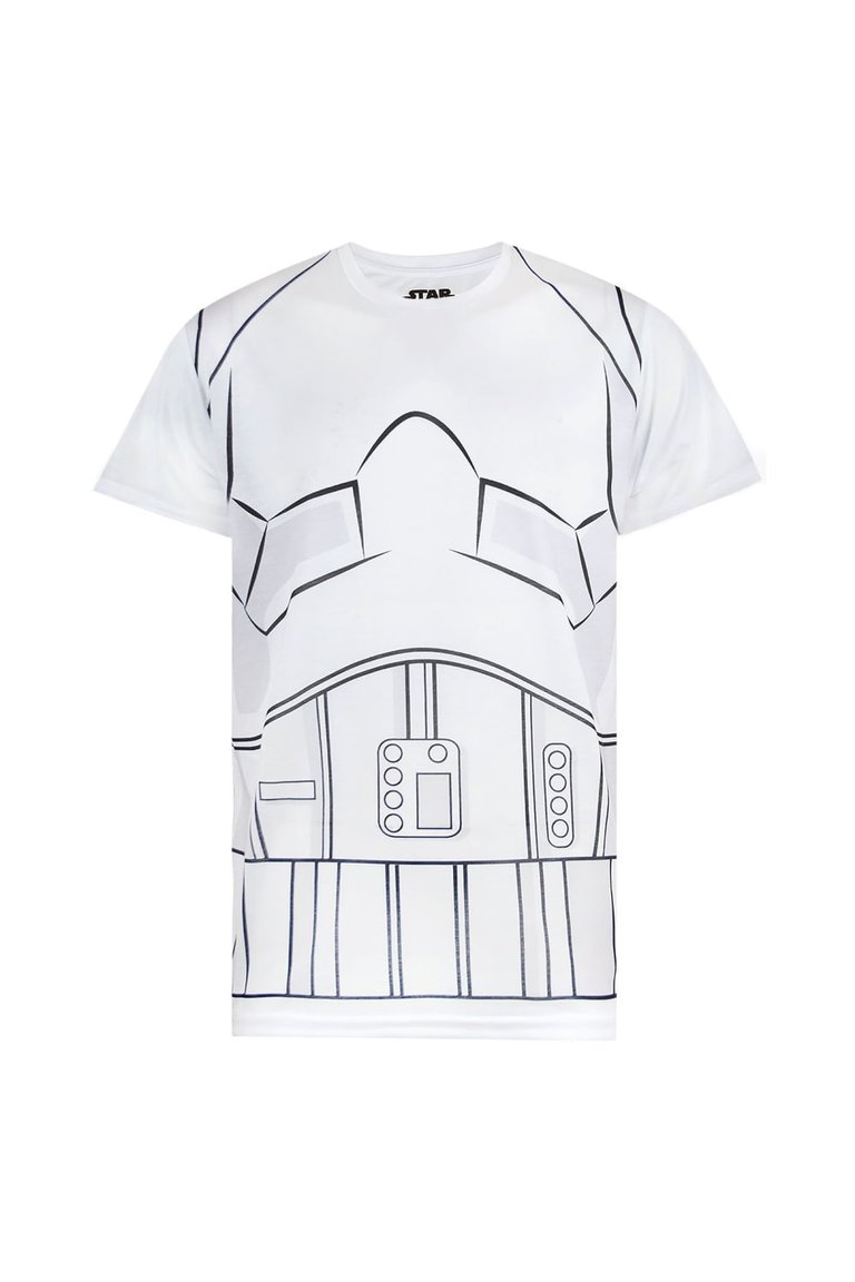 Star Wars Mens Stormtrooper Costume T-Shirt (White) - White