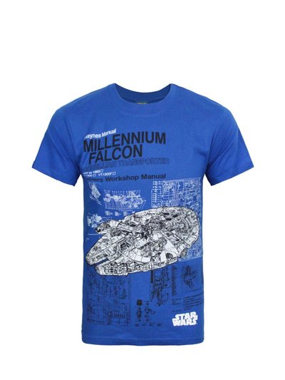 Star Wars Star Wars Official Mens Haynes Millennium Falcon T-Shirt (Blue) product