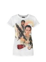 Star Wars Womens/Ladies Force Awakens Heroes Sublimation T-Shirt (White) - White